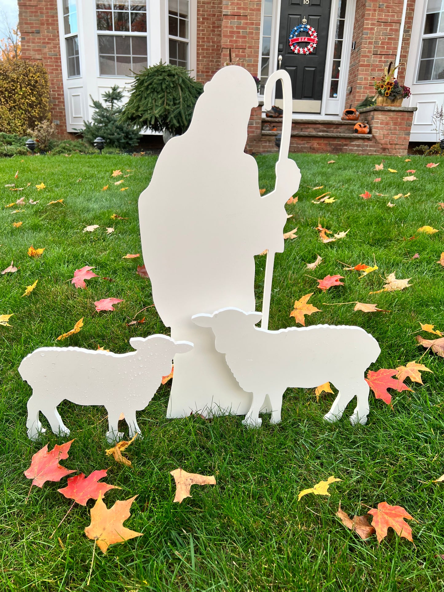 large outdoor nativity scene set