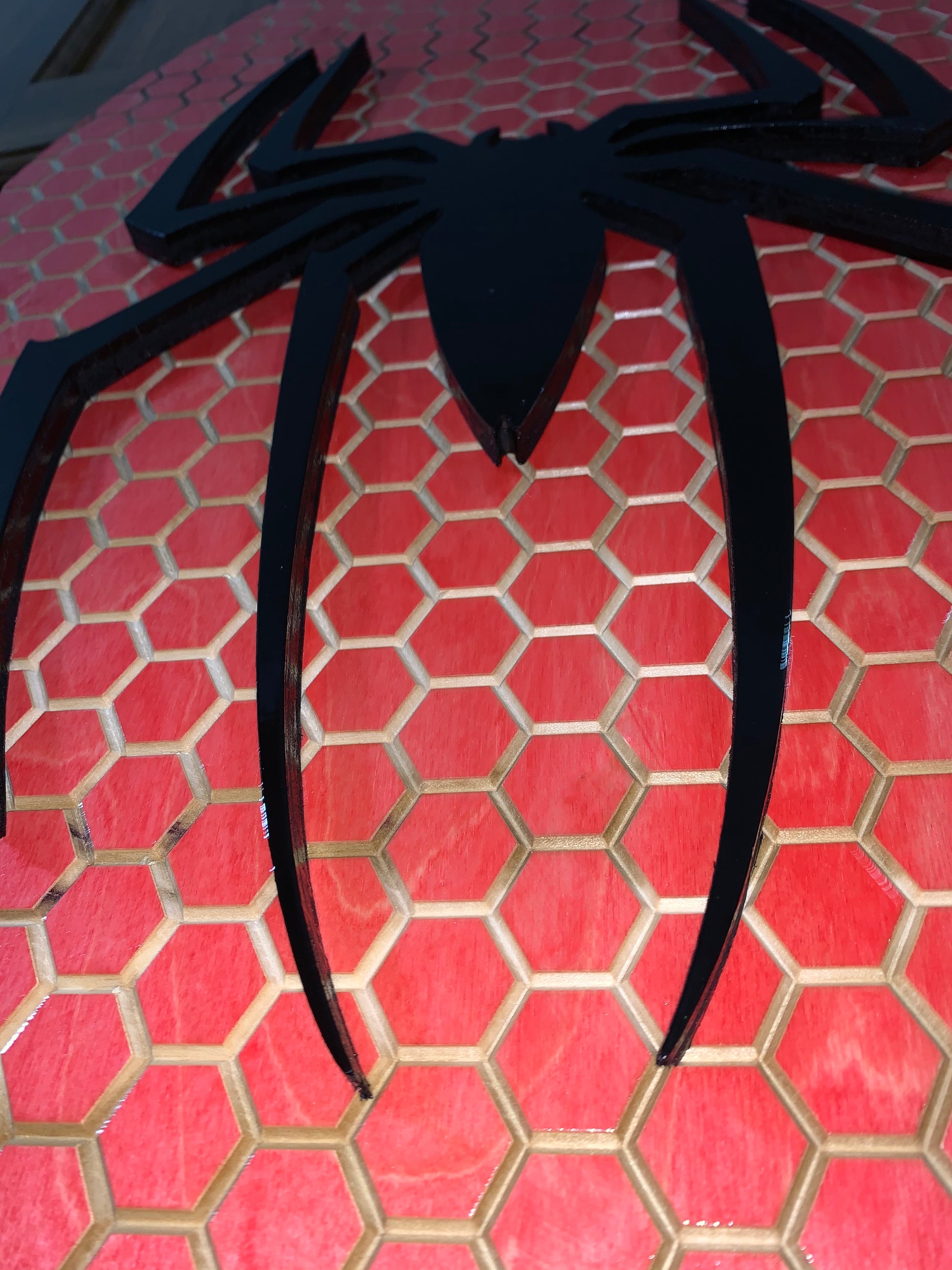 Spider-Man-Inspired Wall Art with LED Backlighting and Personalization