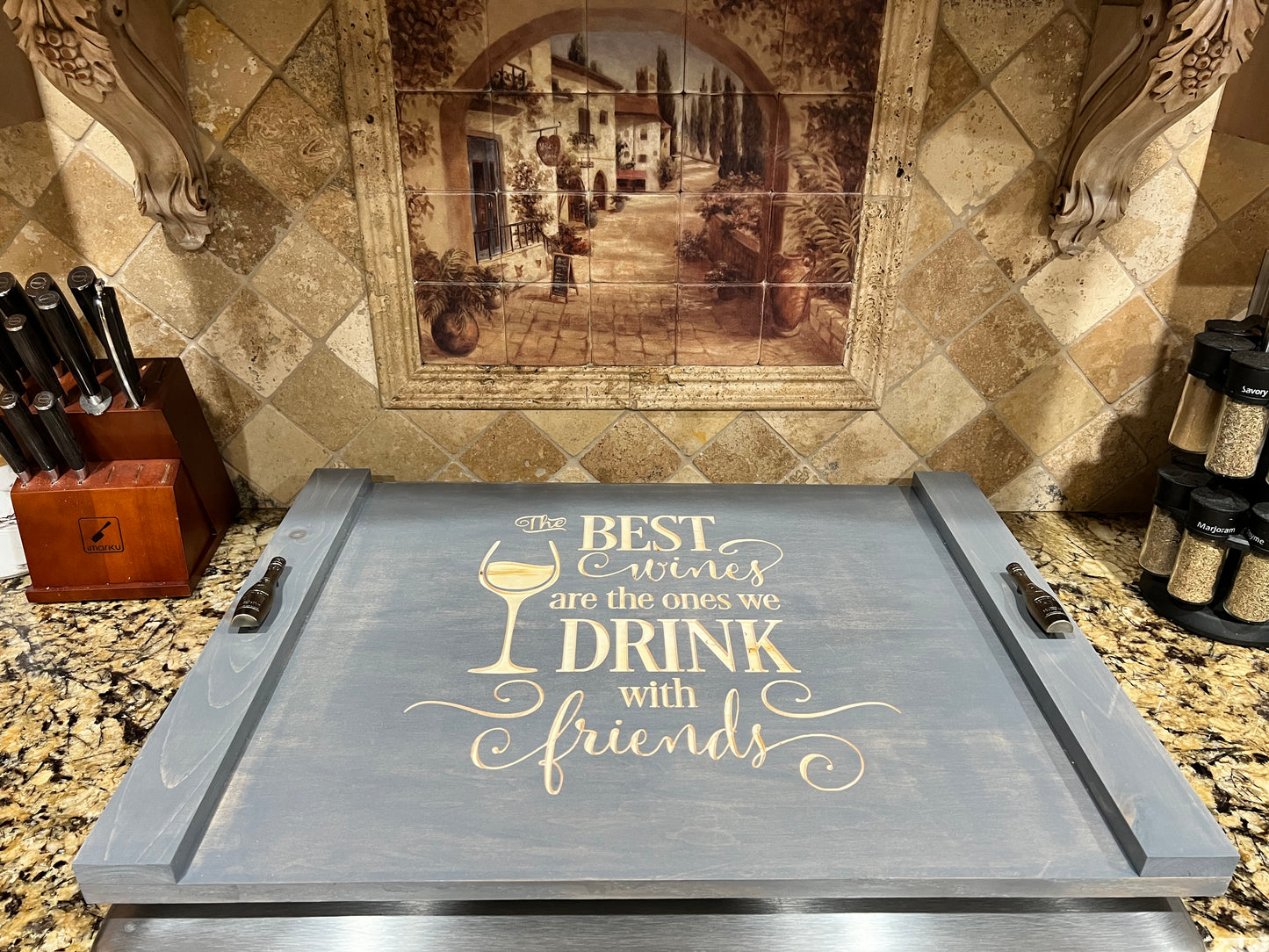 Custom Noodle Board/Stove Top Cover with Engraving