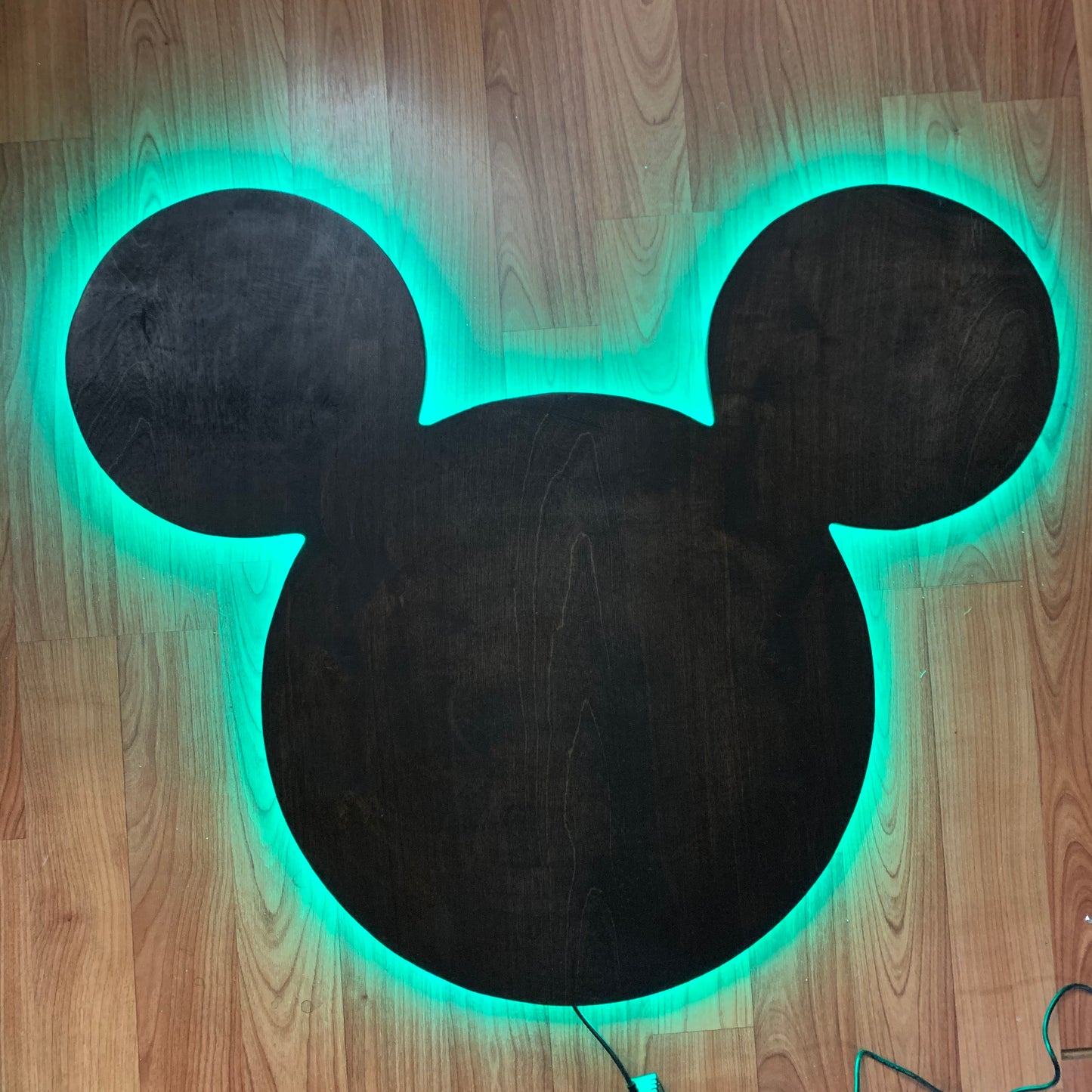 Wood Mickey Mouse Head with LED lighting, Disney Wall Decor, Disney theme, LED sign, Minnie Mouse, night light