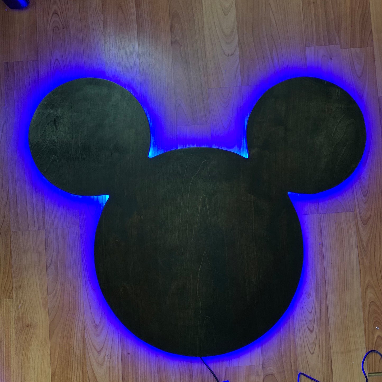 Wood Mickey Mouse Head with LED lighting, Disney Wall Decor, Disney theme, LED sign, Minnie Mouse, night light