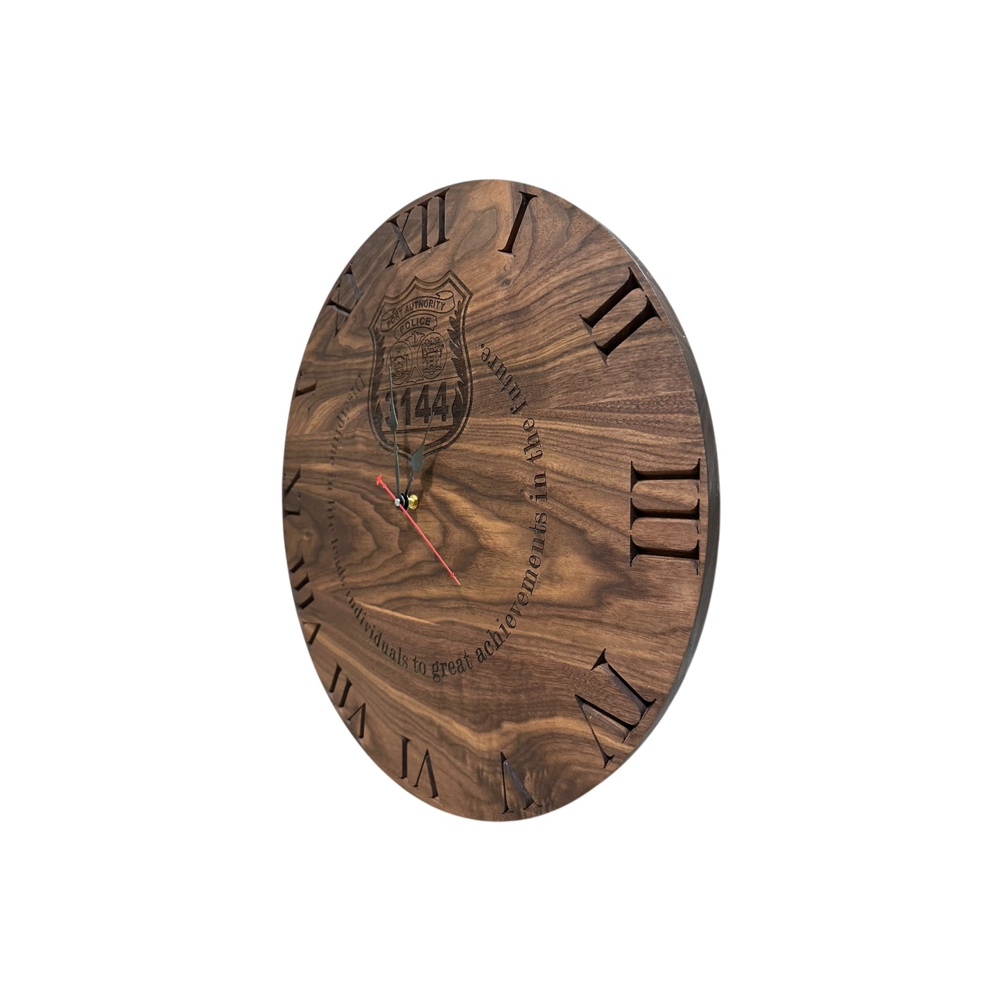 Custom Walnut Wooden Clock with Personalized Engraving