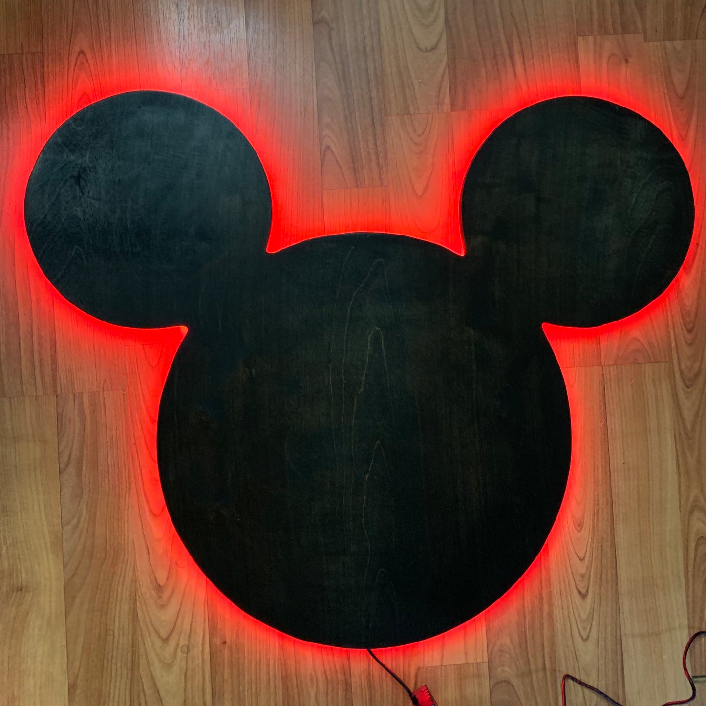 Wood Mickey Mouse Head with LED lighting, Disney Wall Decor, Disney theme, LED sign, Minnie Mouse, night light