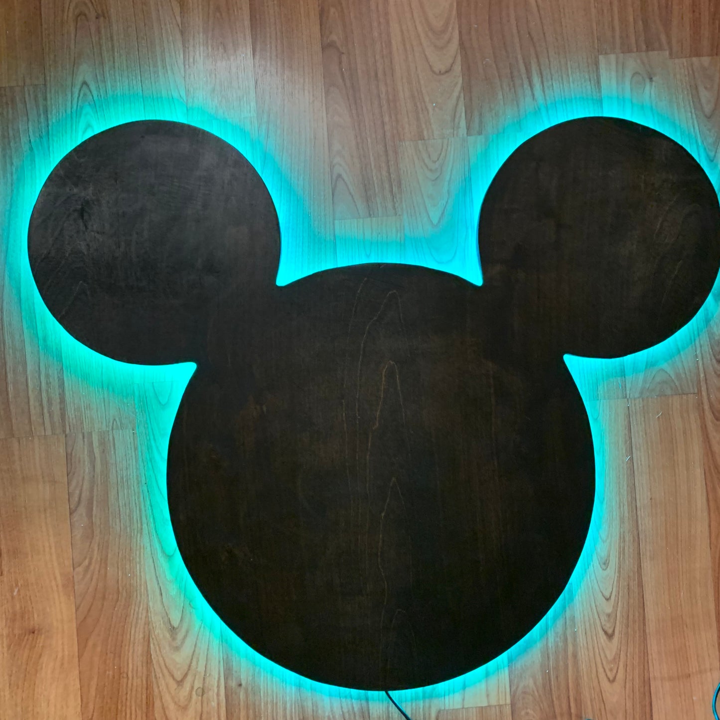 Wood Mickey Mouse Head with LED lighting, Disney Wall Decor, Disney theme, LED sign, Minnie Mouse, night light