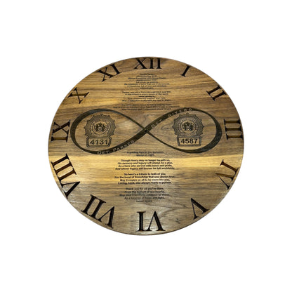 Custom Walnut Wooden Clock with Personalized Engraving