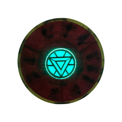 wooden ironman arc reactor with led lights