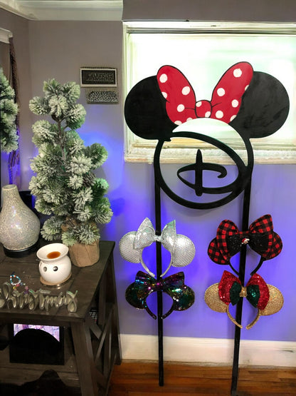 disney minnie inspired disney headband ear rack and display