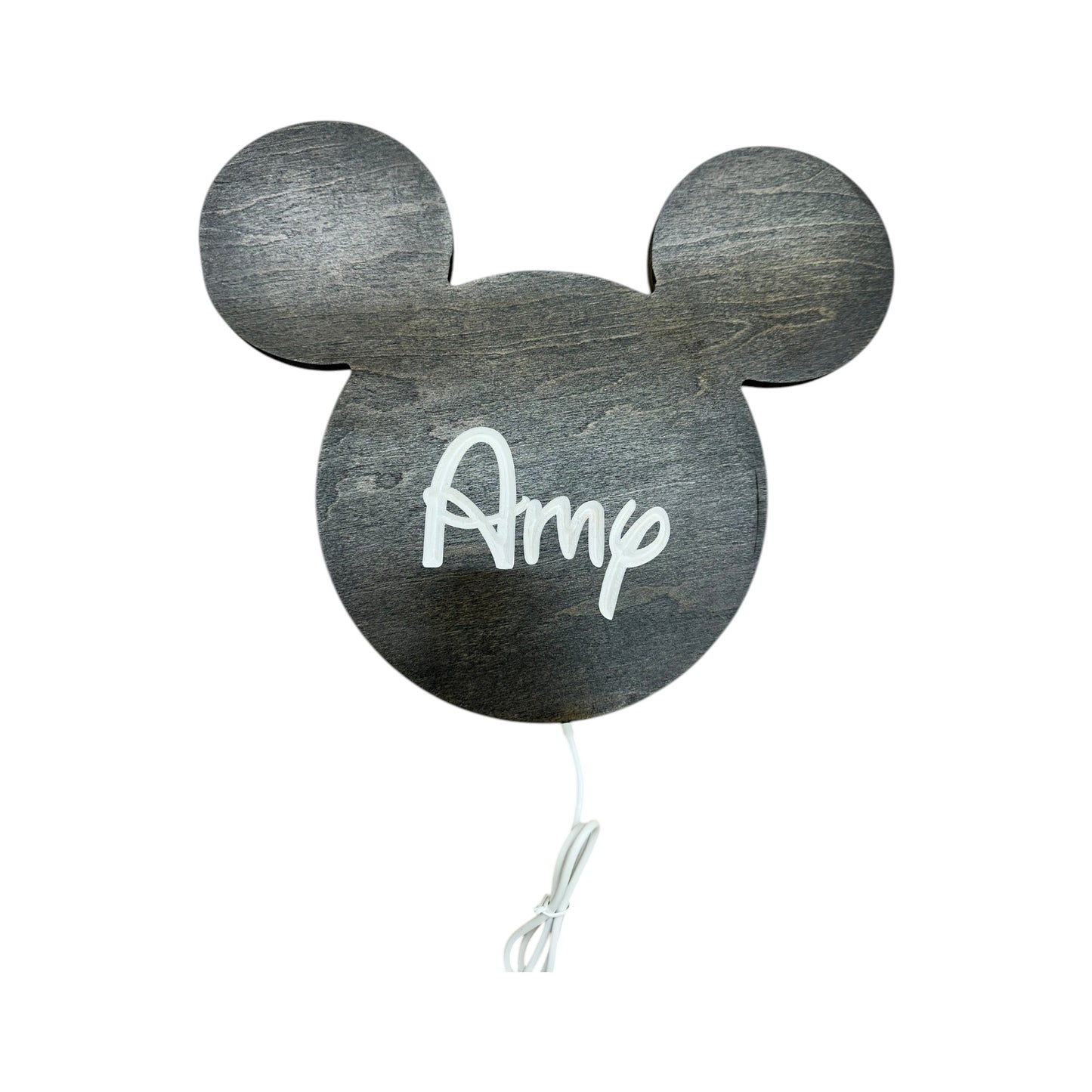 Wood Mickey Mouse Head with LED lighting, Disney Wall Decor, Disney theme, LED sign, Minnie Mouse, night light