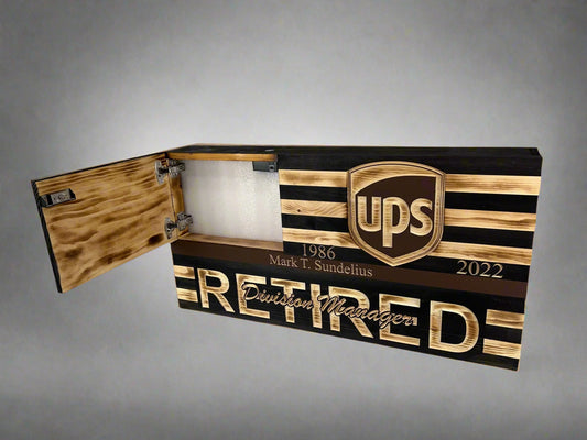 Custom Wooden Concealment American Flag with RFID Lock and Personalized Engraving