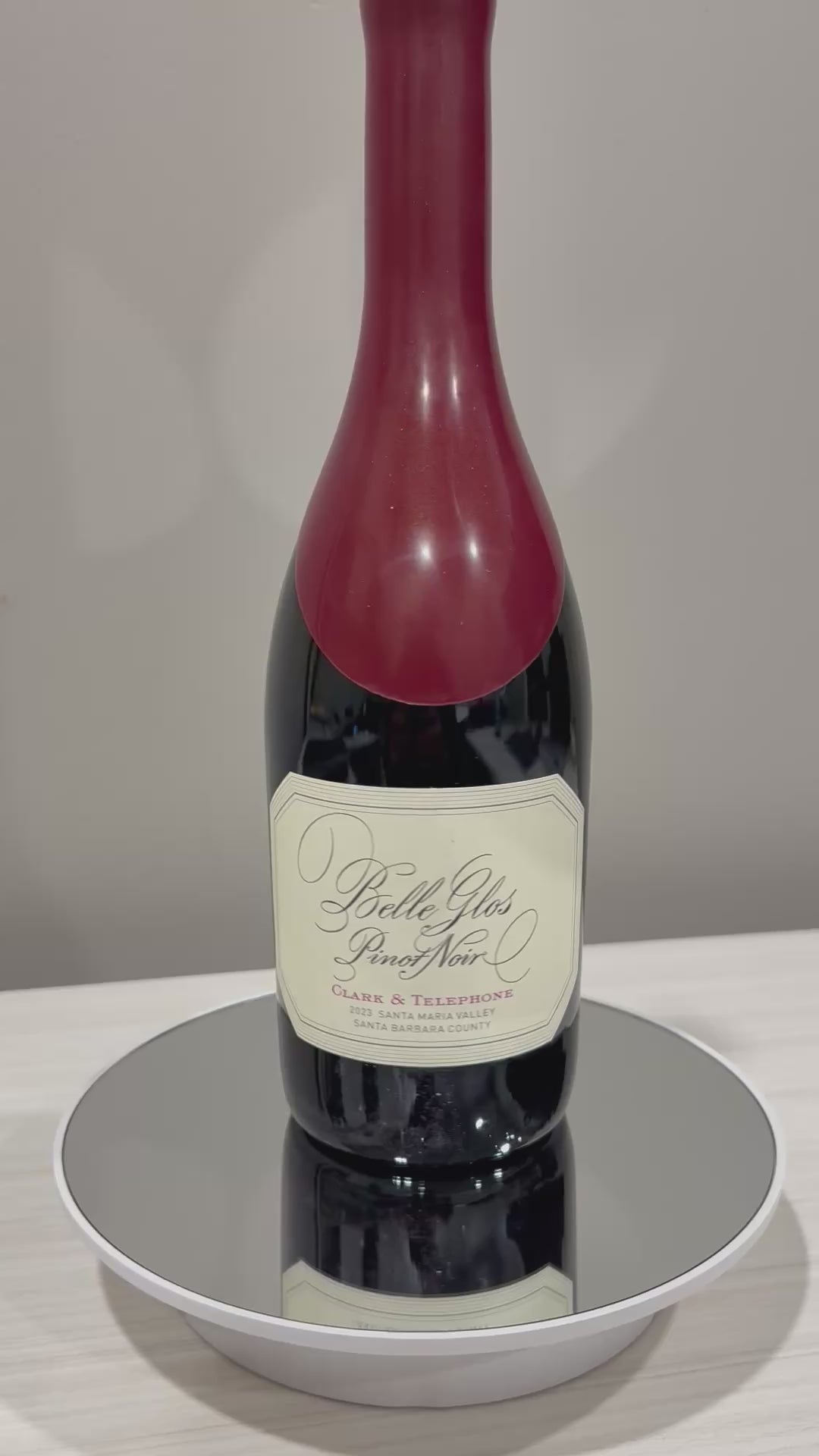 Wine bottle with a custom laser engraved personalized message retirement gift